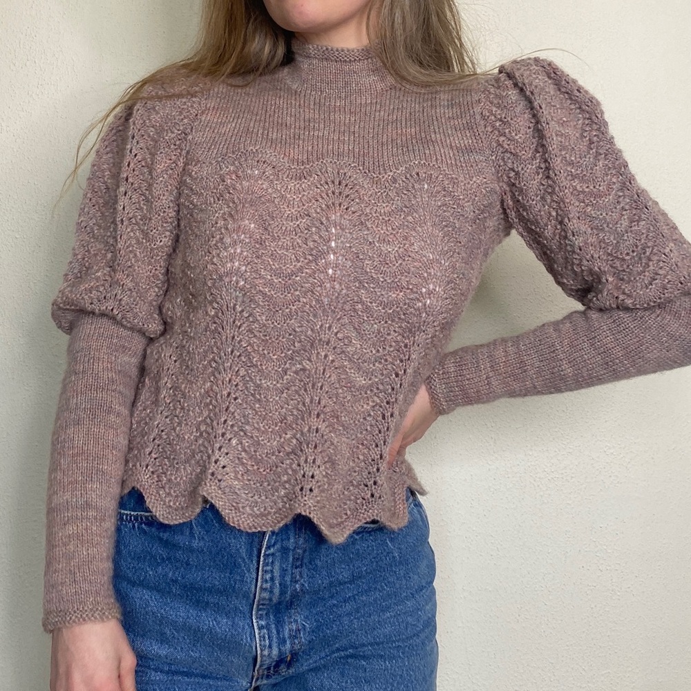 Vintage handmade wool knit sweater